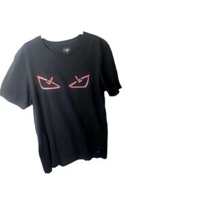 Fendi Men's Graphic Print Jersey T-Shirt Black XL